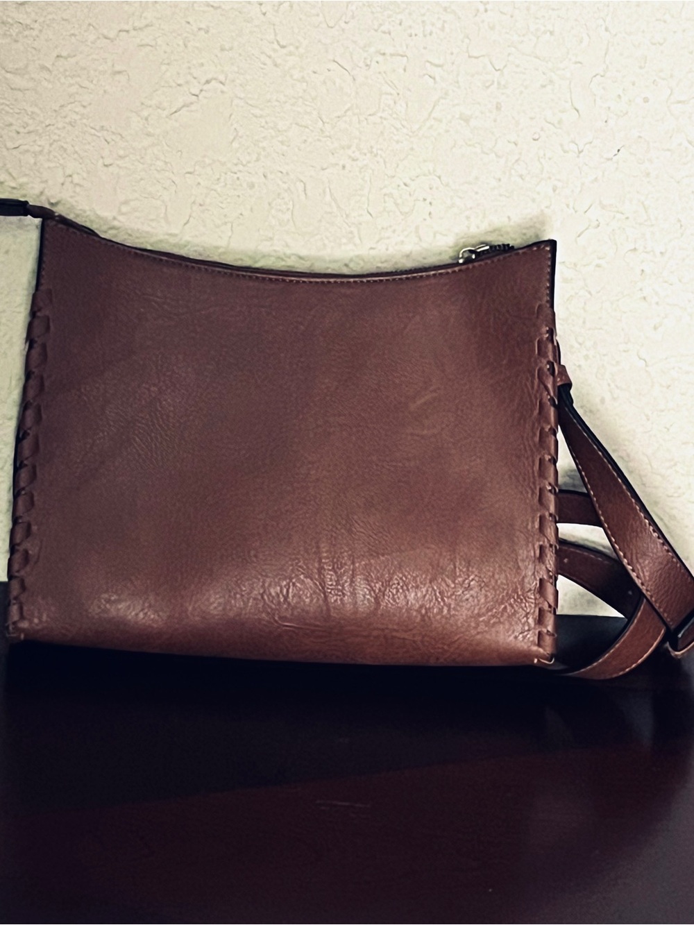 American Rag Tan Floral-Embossed Crossbody with Buckle Detail - Picture 3 of 8